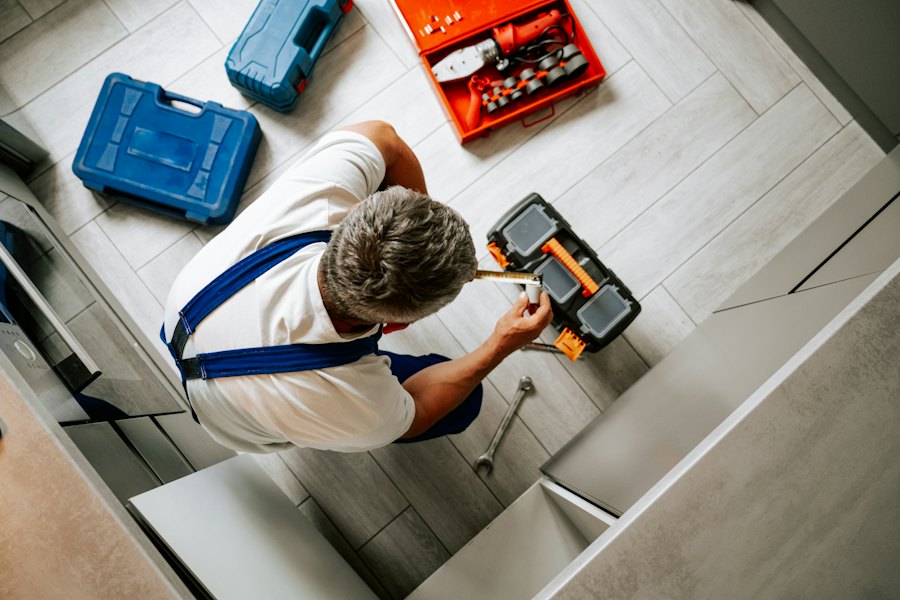 Plumber repairing residential plumbing